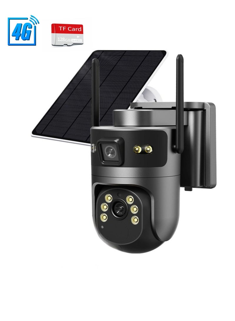 ICAM 365 8MP Solar-Powered 4G Outdoor Camera, Dual Lens Dual View, 360° PTZ, AI Human Tracking, PIR Motion Detection, Color Night Vision, 2-Way Audio, In-Built SIM & TF Card – For Home, Farm, Site & Remote Areas - Image 1